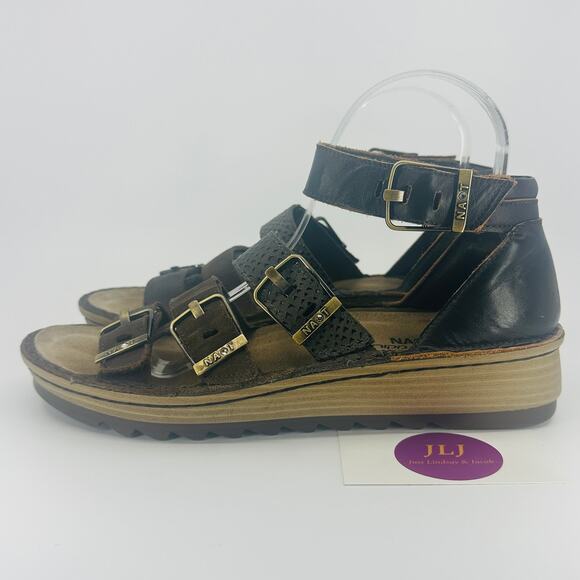 Naot Women's Begonia Mine Brown/Hash Suede Gladiator Sandals Size 40 EU/ 9 US - Picture 5 of 11